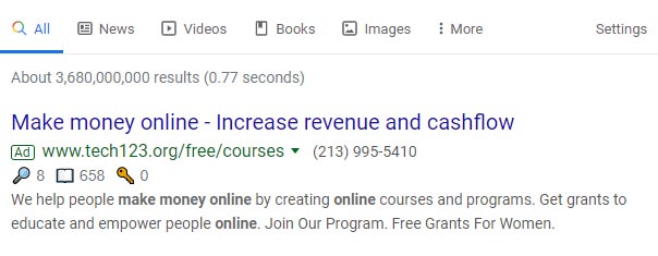 google ads make money from home