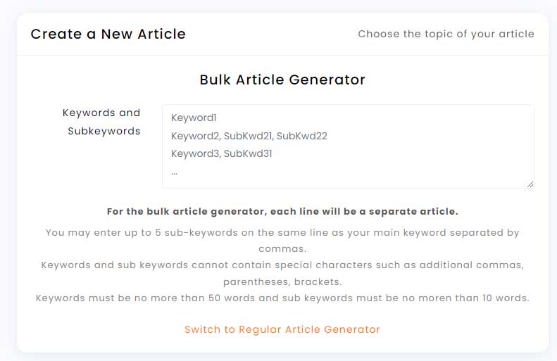 article forge bulk article generator